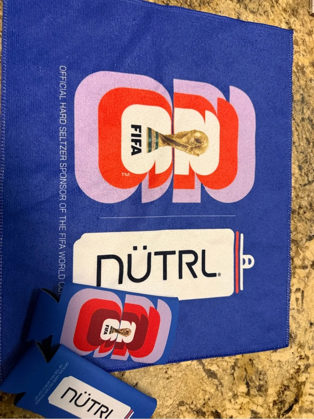 COLLECTABLE WORLD CUP FIFA Official towel & koozie Set
